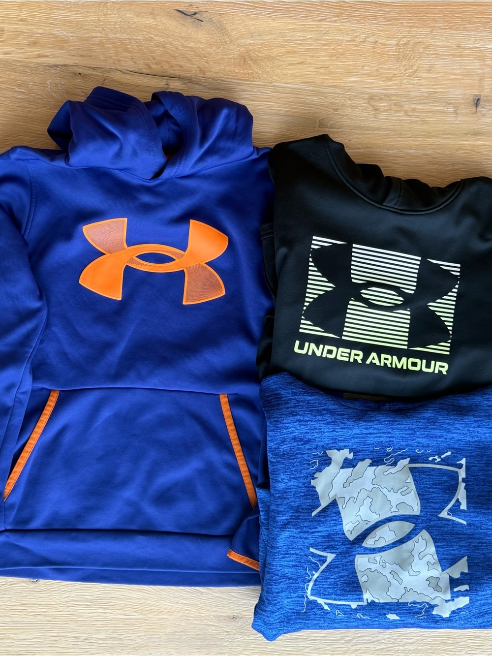 Lot of Three Under Armour Boys Hoodies